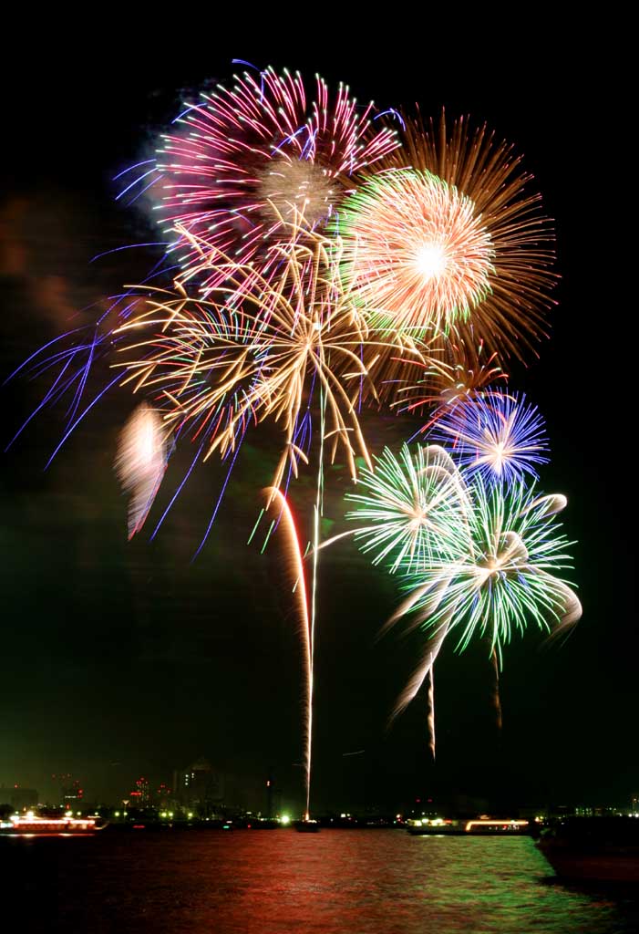 photo,material,free,landscape,picture,stock photo,Creative Commons,Tokyo Bay Great Fireworks, firework, night, launch, one-foot firework ball