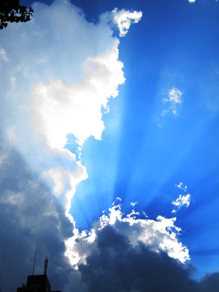 Foto, materieel, vrij, landschap, schilderstuk, bevoorraden foto,Een wolk van de zomer moet glanzen, Wolk, Blauwe lucht, Tijd, 