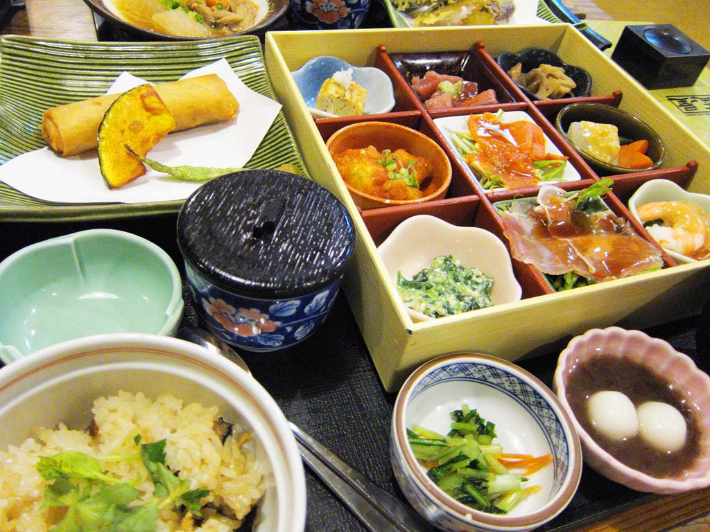 foto,tela,gratis,paisaje,fotografa,idea,Una baja de comida japonesa cenar la tabla, Cocina, Comida, , 