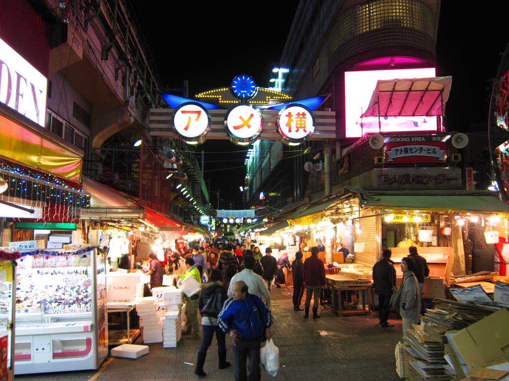 Foto, materiell, befreit, Landschaft, Bild, hat Foto auf Lager,Ameyoko-cho-Arkade, das Einkaufen von Gebiet, Ameya bystreet, Laden, 