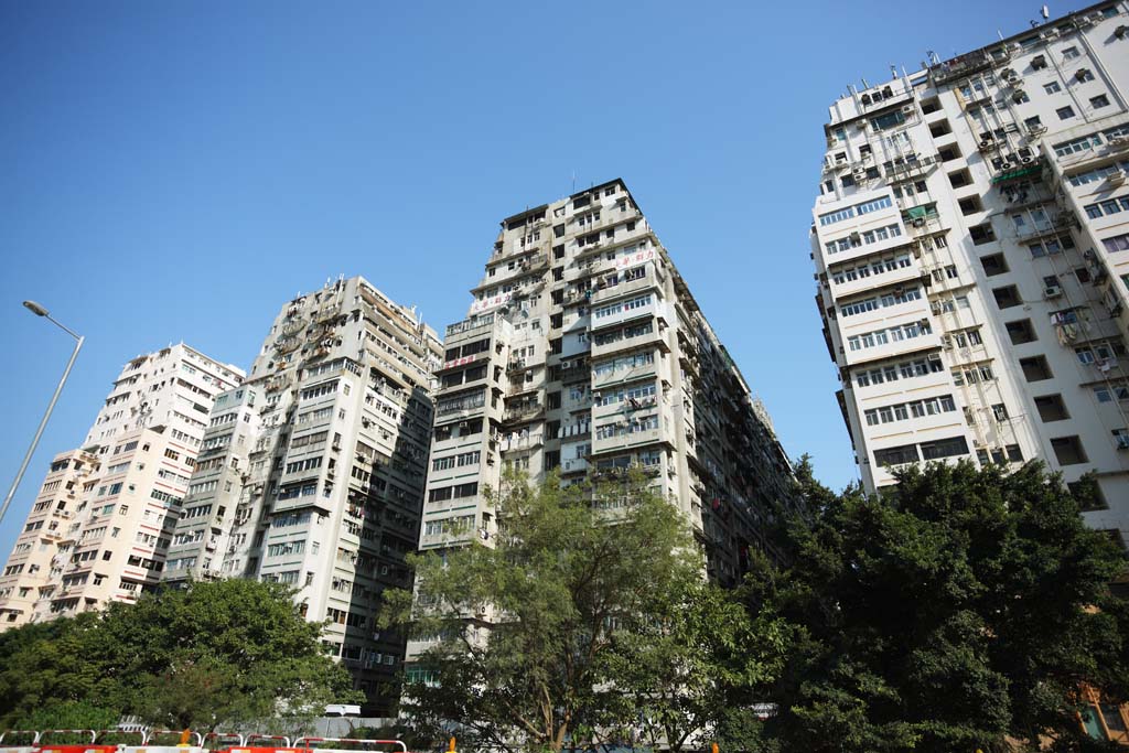 fotografia, materiale, libero il panorama, dipinga, fotografia di scorta,Gruppo di appartamento a molti piani, edificio a molti piani, casa, finestra, condizionatore d'aria