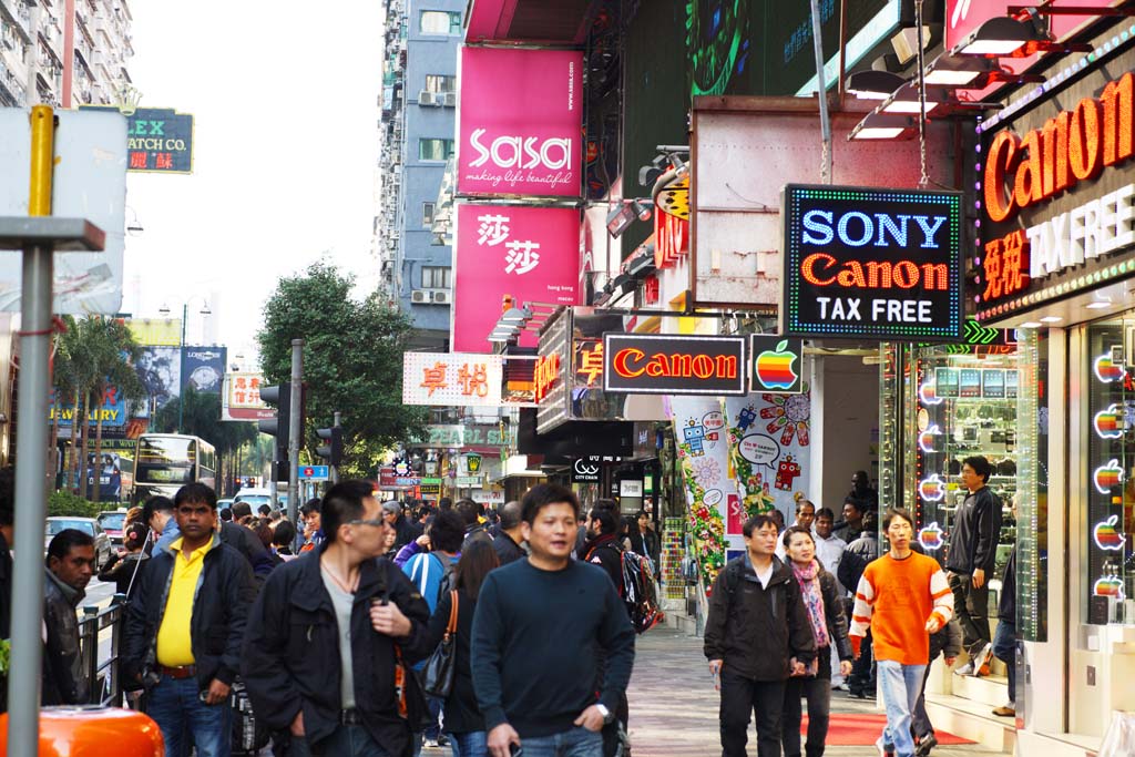 Foto, materieel, vrij, landschap, schilderstuk, bevoorraden foto,Volgens Hong Kong, SONY, Signboard, Winkel, 