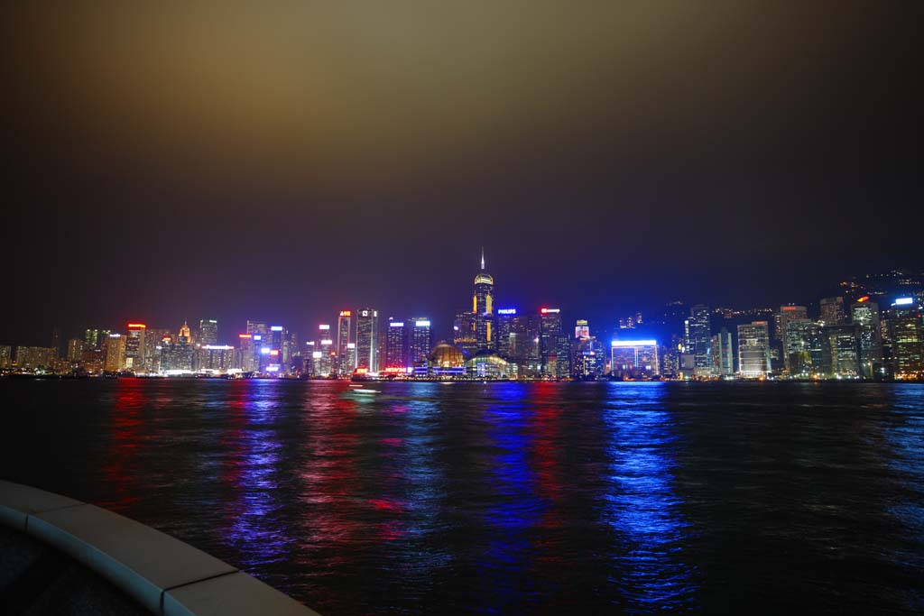 photo, la matire, libre, amnage, dcrivez, photo de la rserve,La vue de la nuit de Hong-Kong, gratte-ciel, construire, Non, vue de la nuit