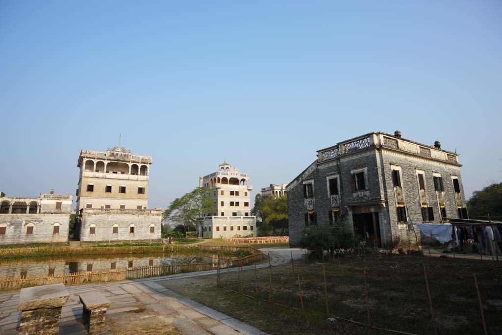 Foto, materieel, vrij, landschap, schilderstuk, bevoorraden foto,Zi Li Cun, De ravages, Beeldhouwkunst, Baksteen, Ik ben Western-trant