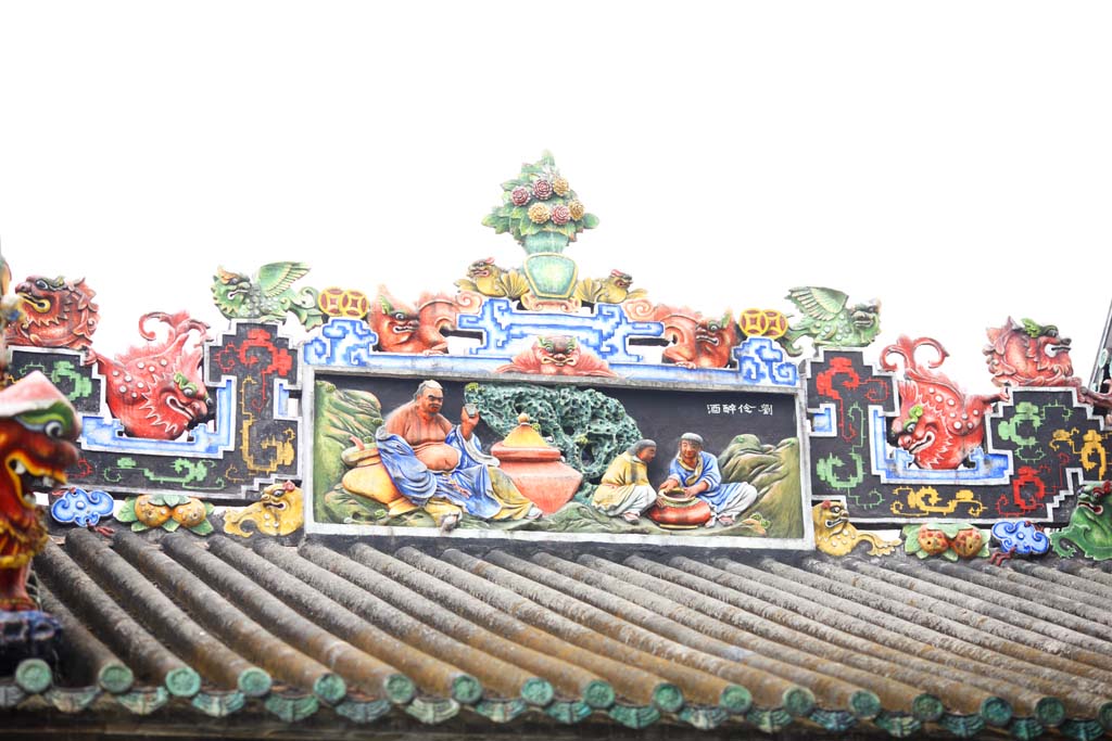 photo,material,free,landscape,picture,stock photo,Creative Commons,Chen Clan Temple, Chinese private industrial arts building, brick sculpture, southern noble, Decoration