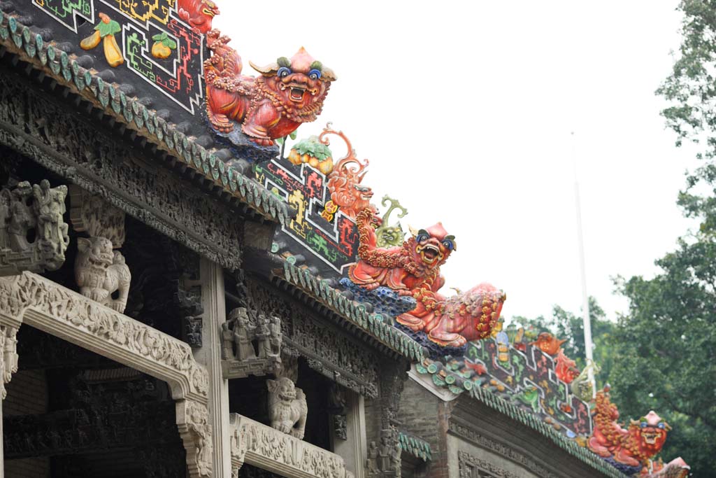 fotografia, materiale, libero il panorama, dipinga, fotografia di scorta,Tempio di clan di Chen, Il cinese edificio di arti industriale e privato, scultura di mattone, meridionale nobile, Decorazione