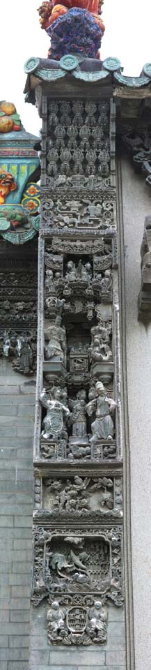 fotografia, materiale, libero il panorama, dipinga, fotografia di scorta,Tempio di clan di Chen, Il cinese edificio di arti industriale e privato, scultura di mattone, meridionale nobile, Decorazione