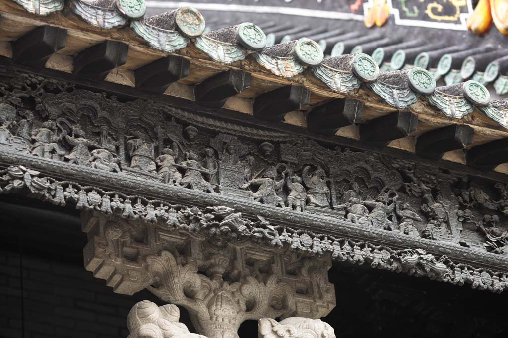 photo,material,free,landscape,picture,stock photo,Creative Commons,Chen Clan Temple, Chinese private industrial arts building, brick sculpture, southern noble, Decoration