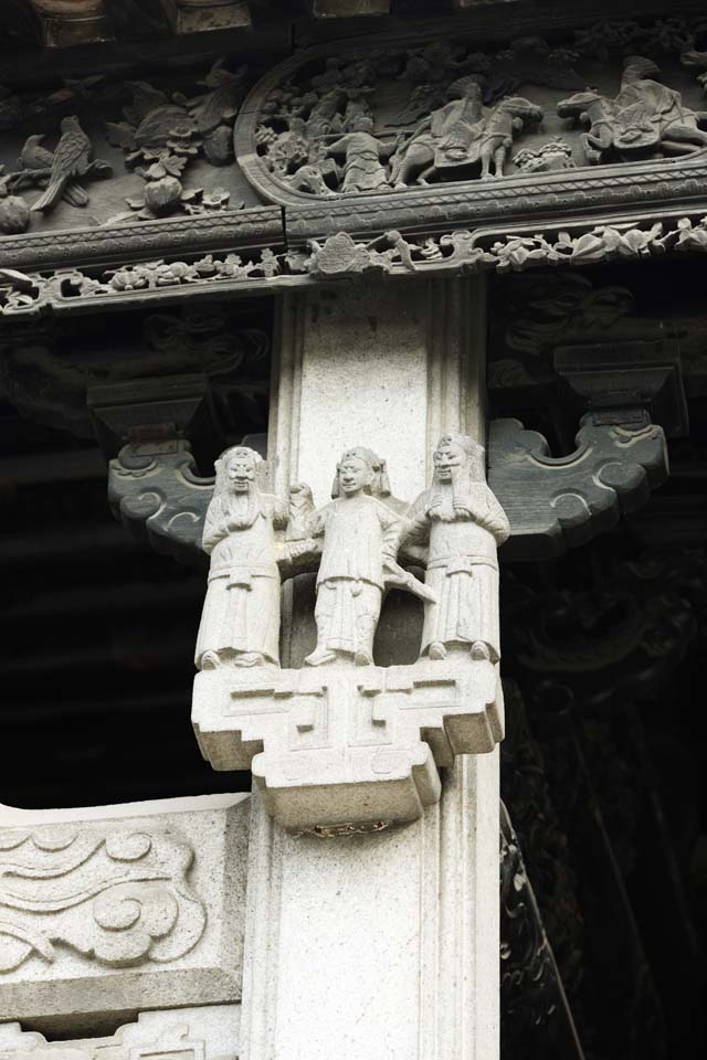 Foto, materiell, befreit, Landschaft, Bild, hat Foto auf Lager,Chen Klanstempel, Chinesisches privates industrielles Knste-Gebude, Backsteinskulptur, sdlicher Adliger, Dekoration