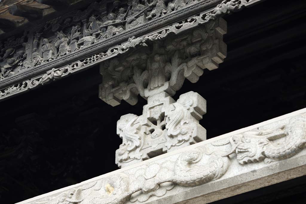 fotografia, materiale, libero il panorama, dipinga, fotografia di scorta,Tempio di clan di Chen, Il cinese edificio di arti industriale e privato, scultura di mattone, meridionale nobile, Decorazione