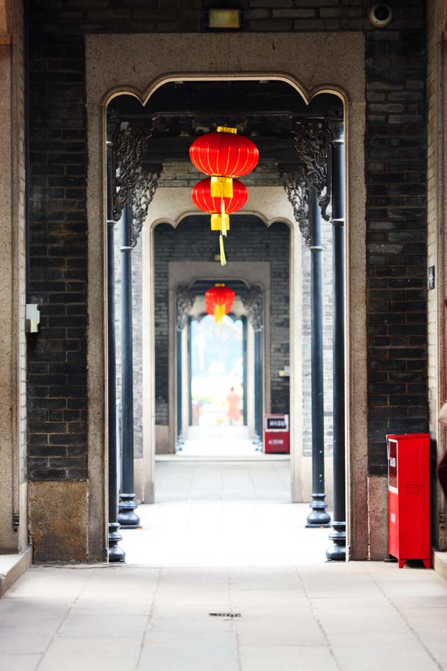 Foto, materieel, vrij, landschap, schilderstuk, bevoorraden foto,Chen Clan Temple, Chinese particuliere handenarbeiden gebouw, Baksteen beeldhouwkunst, Zuidelijk edel, Decoratie