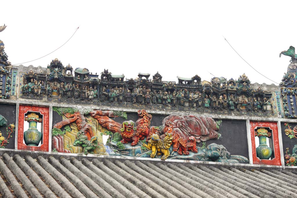 fotografia, materiale, libero il panorama, dipinga, fotografia di scorta,Tempio di clan di Chen, Il cinese edificio di arti industriale e privato, scultura di mattone, meridionale nobile, Decorazione