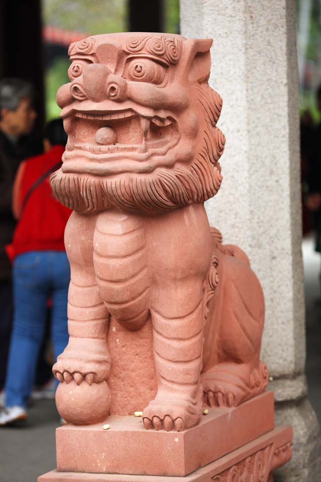 photo,material,free,landscape,picture,stock photo,Creative Commons,Guang Xiao temple pair of stone guardian dogs, Chaitya, Non-existence sheep Castle, last Takashi Arimitsu, , 