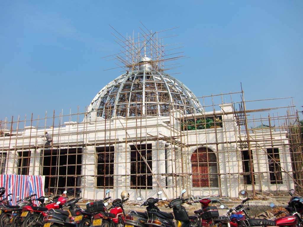 Foto, materiell, befreit, Landschaft, Bild, hat Foto auf Lager,Ein Museum von Westlichem Han-Museum des Nanyue King Mausoleum, Unter Konstruktion, Kuppel, , 