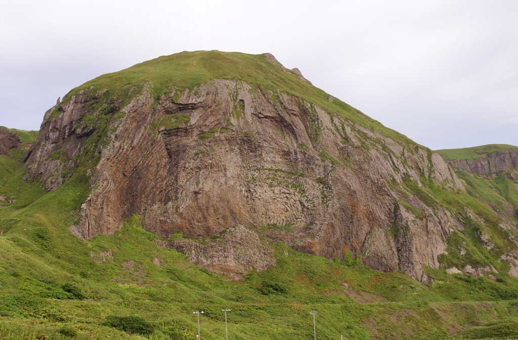 Foto, materieel, vrij, landschap, schilderstuk, bevoorraden foto,Gezicht van de Peach Rock, Perzik Rots, Klif, Kust, Lucht