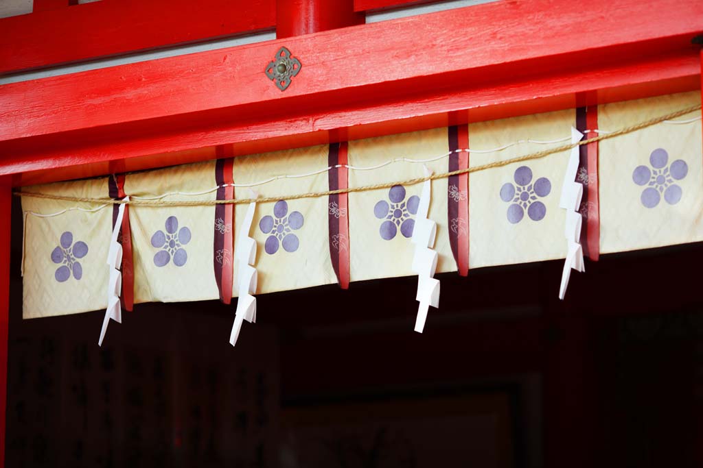 Foto, materiell, befreit, Landschaft, Bild, hat Foto auf Lager,Ein EgaraTenjin-shaShrine Hauptschrein, Schintoistischer Schrein, Pflaume, Kamakura, rgern Sie Tenjin