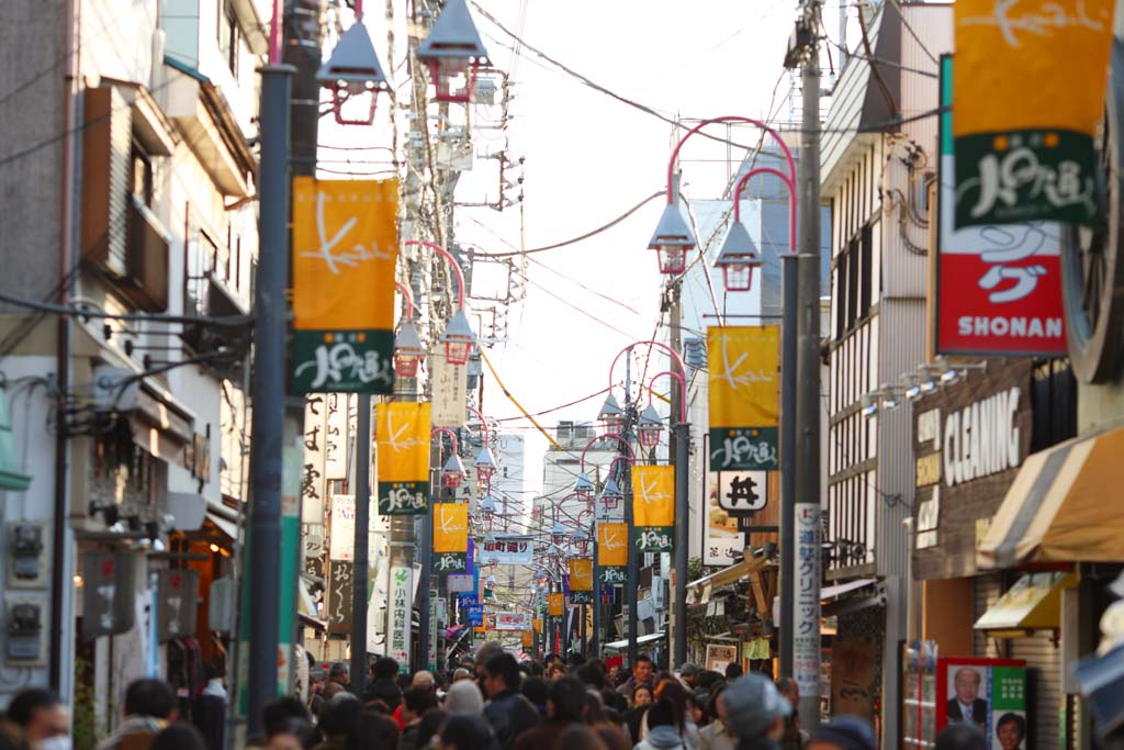 Foto, materieel, vrij, landschap, schilderstuk, bevoorraden foto,Komachi St., Benedenstad, Bezoekende touristenplaats stip, Kamakura, 