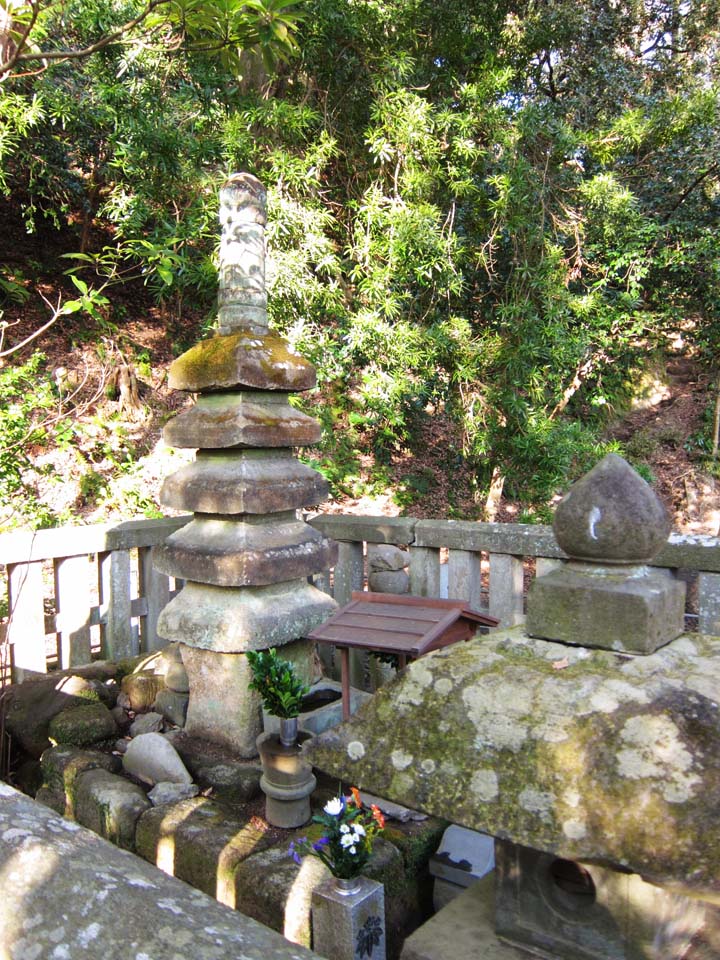 fotografia, material, livra, ajardine, imagine, proveja fotografia,A sepultura de Yoritomo Minamoto, sepultura, sobressaia para o repouso de almas, Kamakura, caia de um cavalo