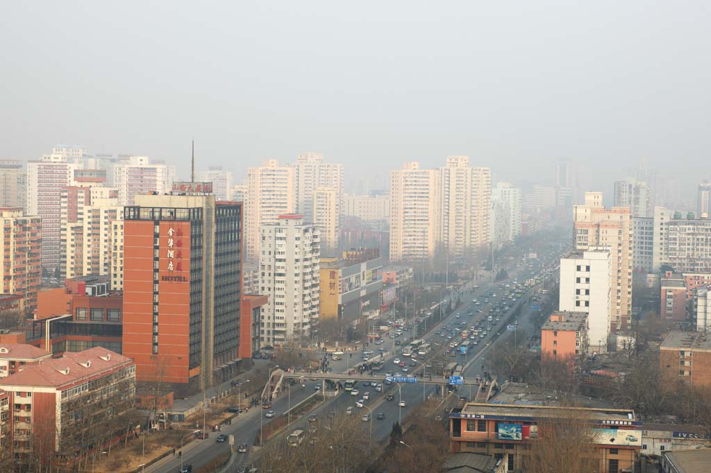 Foto, materiell, befreit, Landschaft, Bild, hat Foto auf Lager,Beijing vom Abend, Eine Wohnung, Auto, Gebude, Umgehungsstrae