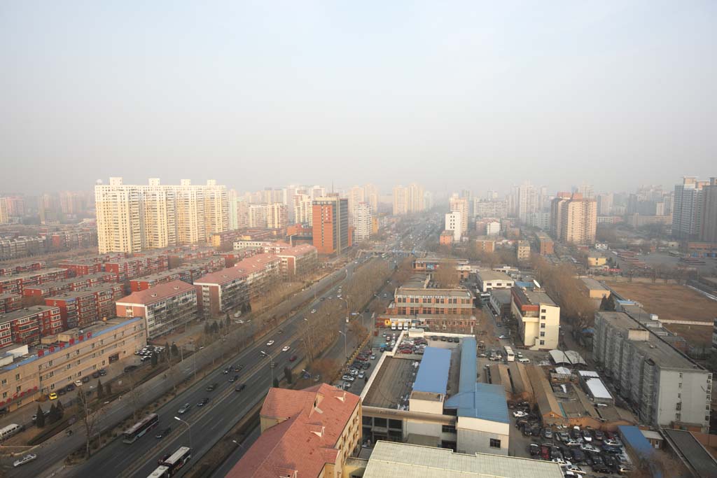 Foto, materiell, befreit, Landschaft, Bild, hat Foto auf Lager,Beijing vom Abend, Eine Wohnung, Auto, Gebude, Umgehungsstrae