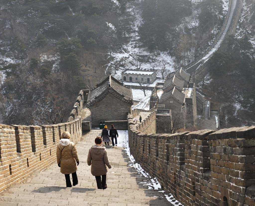 Foto, materieel, vrij, landschap, schilderstuk, bevoorraden foto,Mu Tian Yu Great Wall, Kasteel muur, Uitkijk op een kasteel, De Hsiung-nu, 