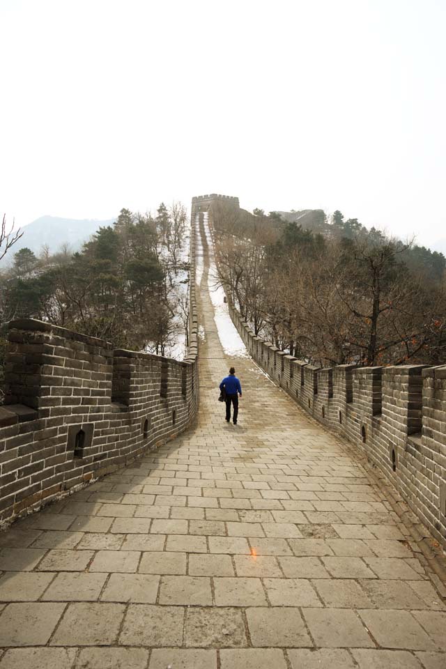 Foto, materieel, vrij, landschap, schilderstuk, bevoorraden foto,Mu Tian Yu Great Wall, Kasteel muur, Uitkijk op een kasteel, De Hsiung-nu, 