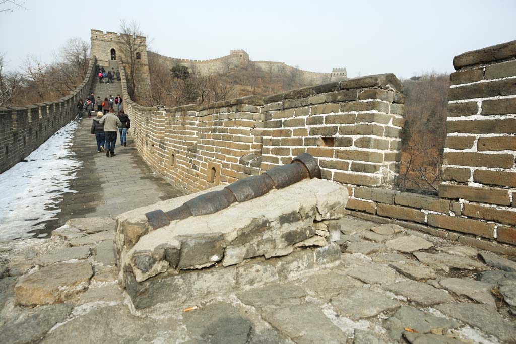 Foto, materieel, vrij, landschap, schilderstuk, bevoorraden foto,Mu Tian Yu Great Wall, Kasteel muur, Uitkijk op een kasteel, De Hsiung-nu, 