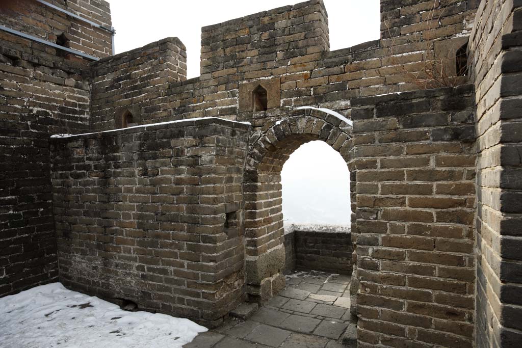 photo,material,free,landscape,picture,stock photo,Creative Commons,Mu Tian Yu Great Wall, castle wall, lookout in a castle, The Hsiung-Nu, 