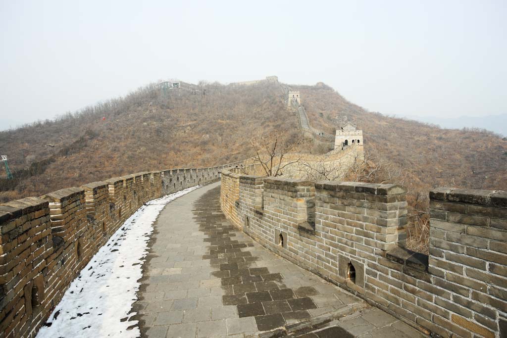 photo,material,free,landscape,picture,stock photo,Creative Commons,Mu Tian Yu Great Wall, castle wall, lookout in a castle, The Hsiung-Nu, 