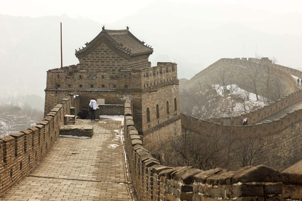 Foto, materieel, vrij, landschap, schilderstuk, bevoorraden foto,Mu Tian Yu Great Wall, Kasteel muur, Uitkijk op een kasteel, De Hsiung-nu, 