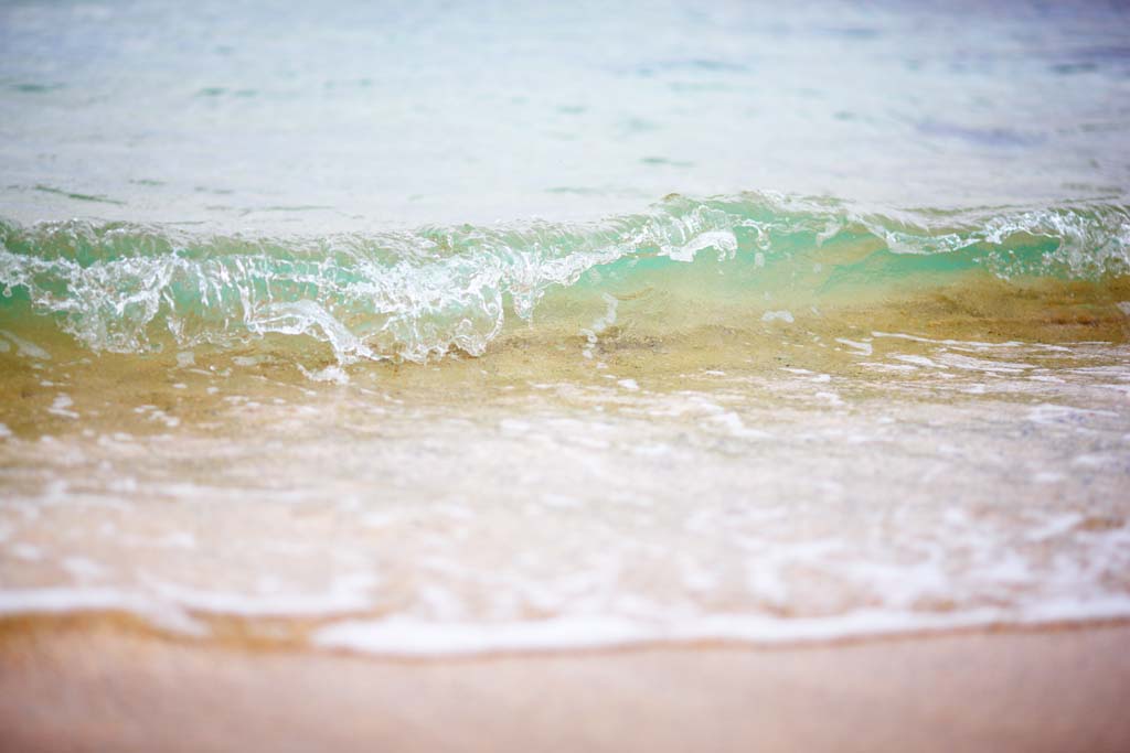 Foto, materieel, vrij, landschap, schilderstuk, bevoorraden foto,Een particulier strand, Zandstrand, Zeewater, Golf, De zee