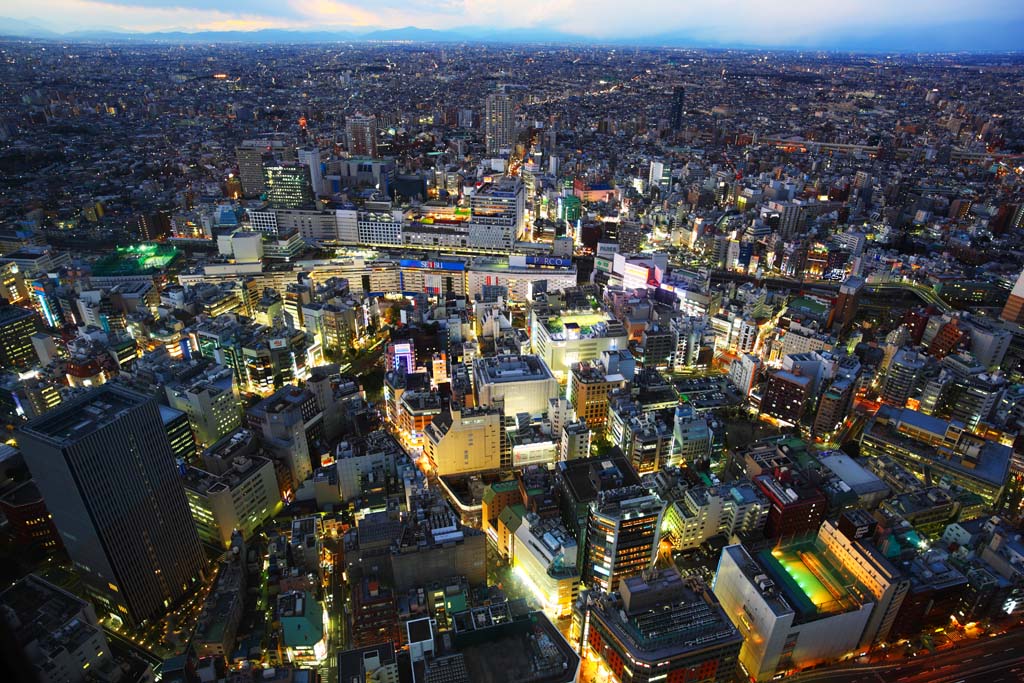 photo,material,free,landscape,picture,stock photo,Creative Commons,Ikebukuro Station, building, Ikebukuro, Neon, 