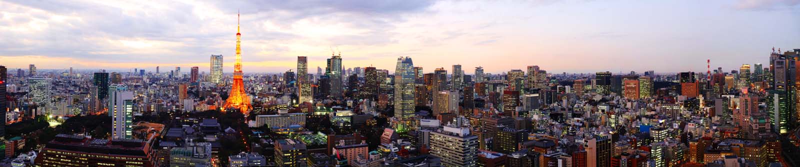 fotografia, materiale, libero il panorama, dipinga, fotografia di scorta,Tokio vista serale, costruendo, L'area del centro, Torre di Tokio, Toranomon