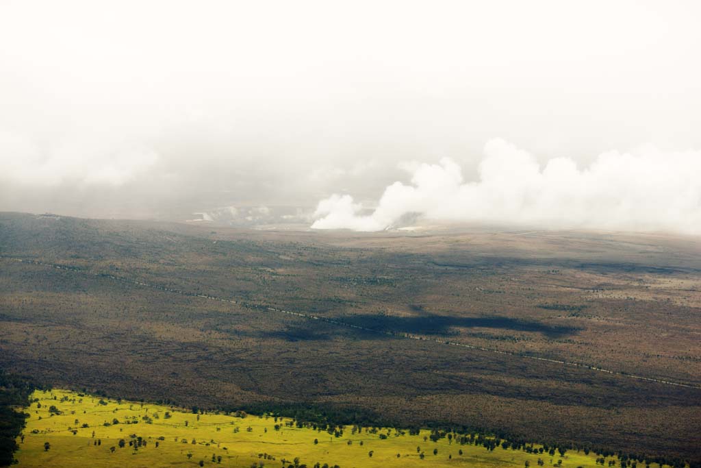 Foto, materiell, befreit, Landschaft, Bild, hat Foto auf Lager,Mt. Kilauea, Lava, Der Krater, Halema'uma'u, Rauch