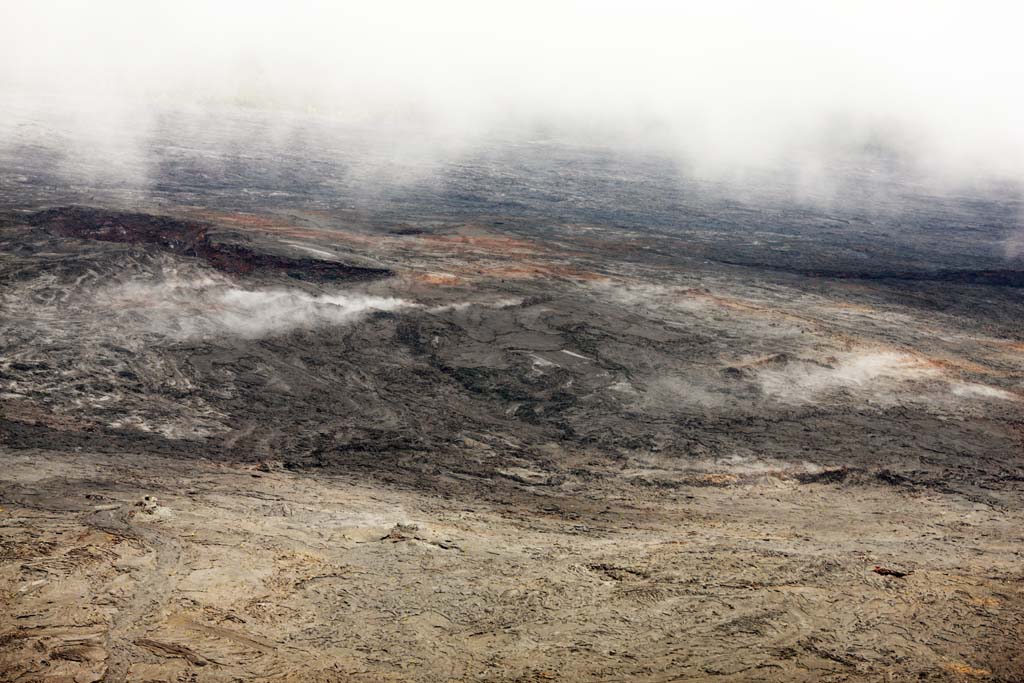 photo,material,free,landscape,picture,stock photo,Creative Commons,Hawaii Island aerial photography, Lava, The crater, crack in the ground, Desert