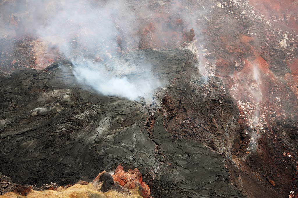fotografia, material, livra, ajardine, imagine, proveja fotografia,Mt. Kilauea, Lava, A cratera, Puu Oo, Fumaa