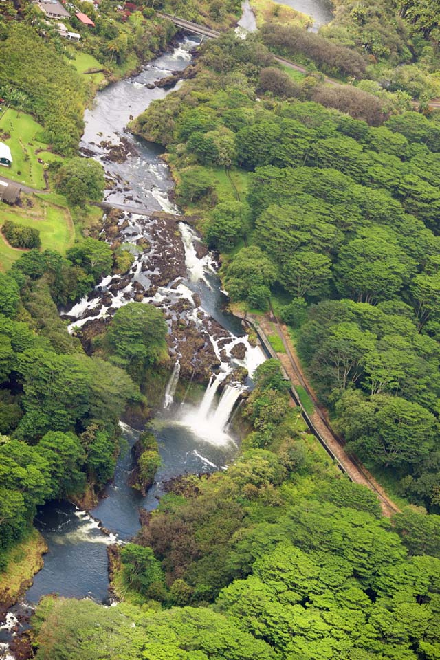 photo,material,free,landscape,picture,stock photo,Creative Commons,Hawaii Island waterfall, The forest, rock, river, flow