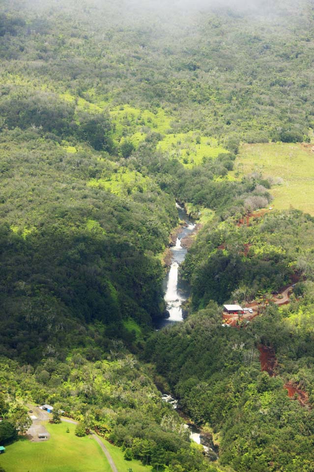 Foto, materieel, vrij, landschap, schilderstuk, bevoorraden foto,Hawaii Eiland waterval, Het woud, Rots, Rivier, Loop