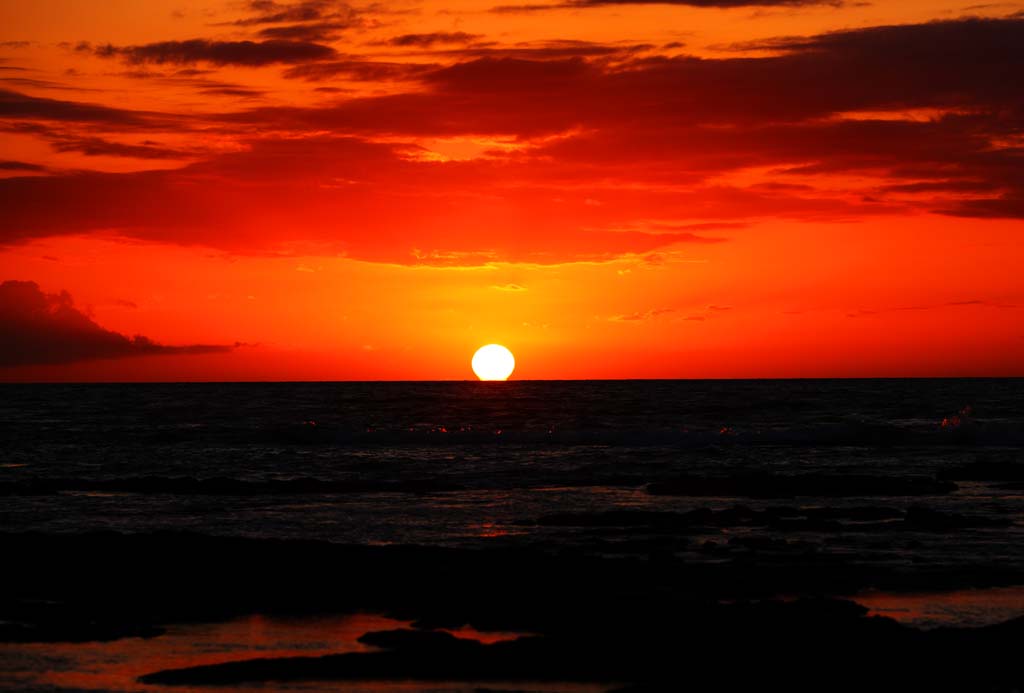 fotografia, materiale, libero il panorama, dipinga, fotografia di scorta,Tramonto Isola delle Hawaii, , , , 