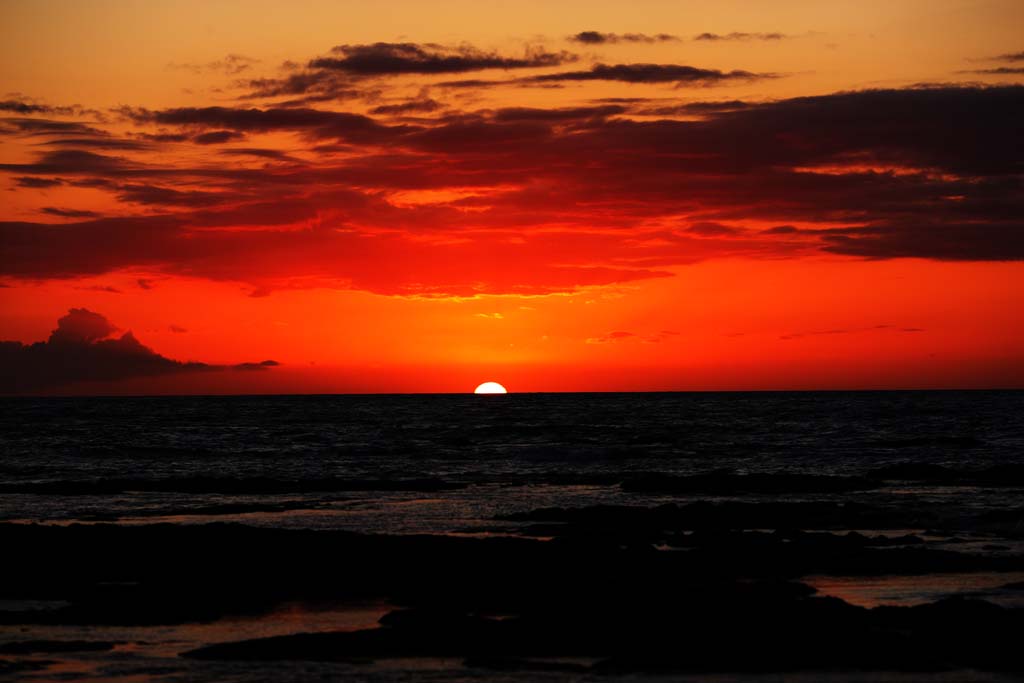 photo,material,free,landscape,picture,stock photo,Creative Commons,Sunset Hawaii Island, , , , 