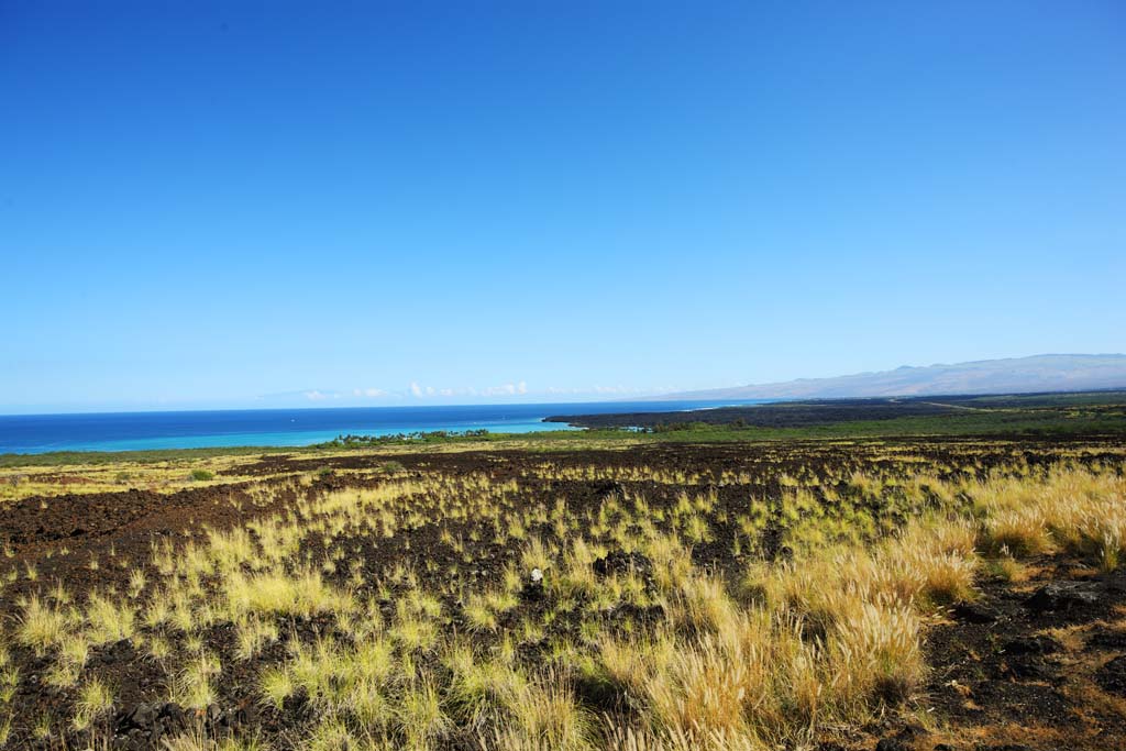 Foto, materieel, vrij, landschap, schilderstuk, bevoorraden foto,Hawaii Island lava plateau, , , , 