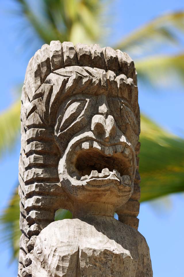 fotografia, materiale, libero il panorama, dipinga, fotografia di scorta,Pu'uhonua o Honaunau immagine di Tiki, , , , 