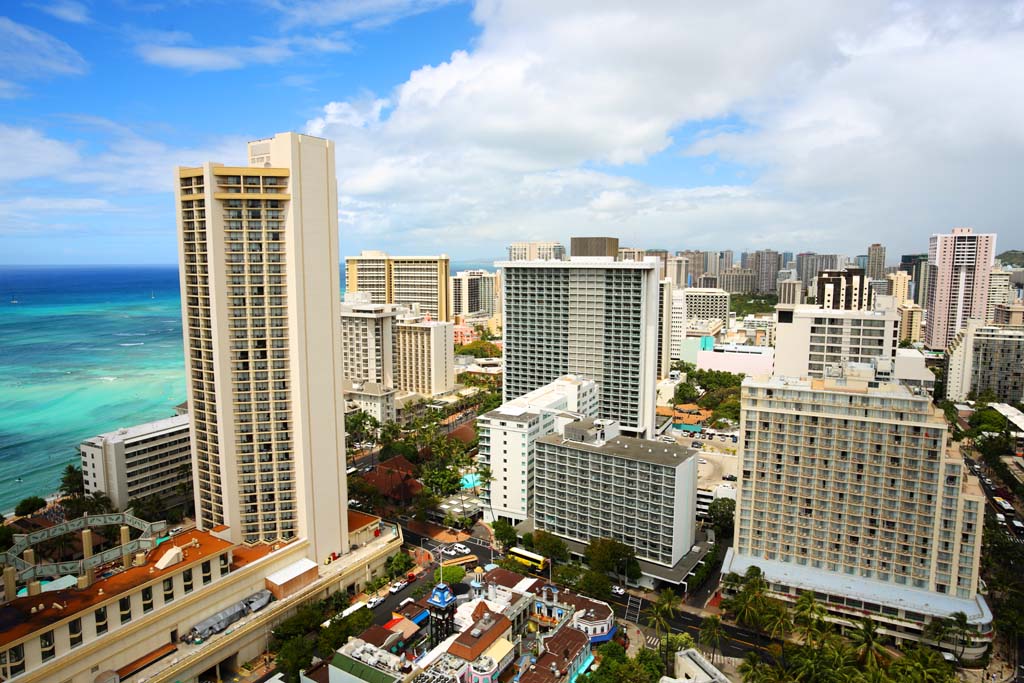 Foto, materiell, befreit, Landschaft, Bild, hat Foto auf Lager,Waikiki Beach, , , , 