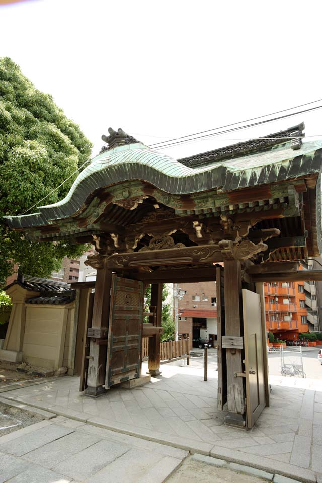 foto,tela,gratis,paisaje,fotografa,idea,Templo Shitennoji Gate, , , , 