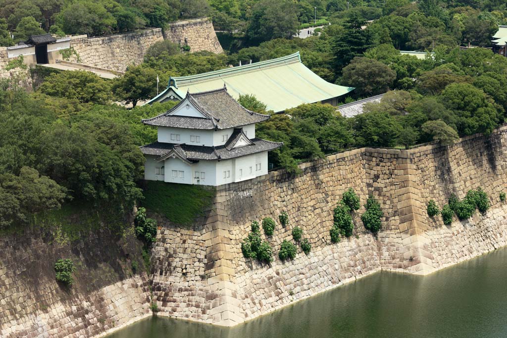 Foto, materieel, vrij, landschap, schilderstuk, bevoorraden foto,Osaka Castle Rokuban schokdempertoren, , , , 