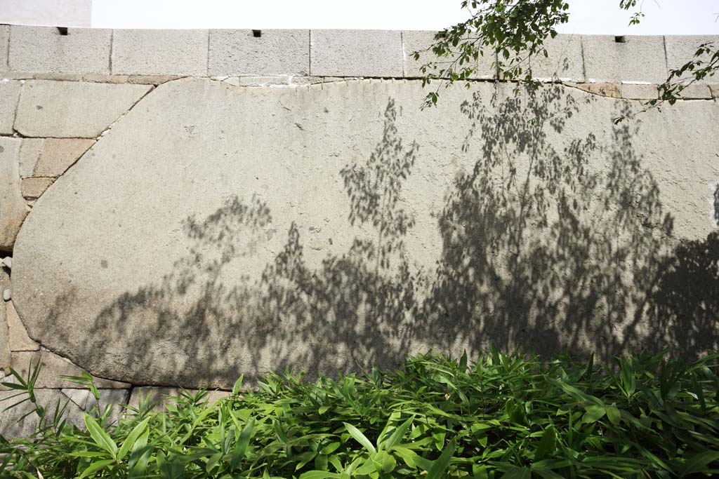 Foto, materieel, vrij, landschap, schilderstuk, bevoorraden foto,Osaka Castle grote zoek stenen, , , , 