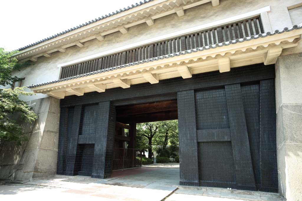fotografia, material, livra, ajardine, imagine, proveja fotografia,Castelo de Osaka Tamon tower, , , , 