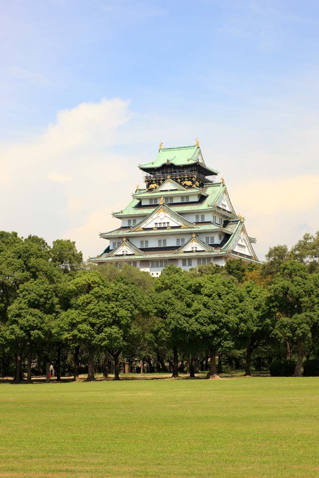 Foto, materiell, befreit, Landschaft, Bild, hat Foto auf Lager,Turm der Burg Osaka, , , , 