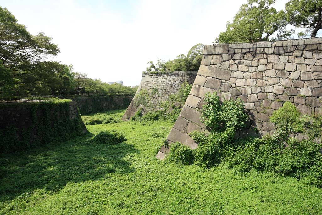 fotografia, material, livra, ajardine, imagine, proveja fotografia,Castelo de Osaka Karahori, , , , 