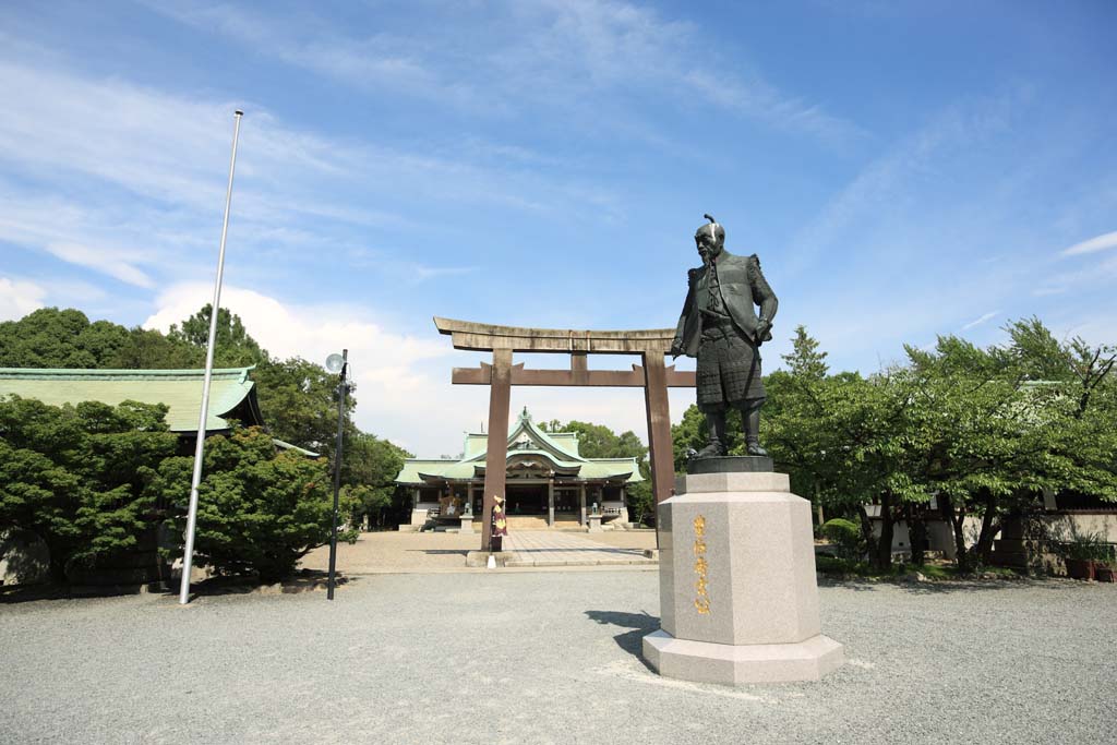 Foto, materiell, befreit, Landschaft, Bild, hat Foto auf Lager,Osaka Castle Toyokuni schrein, , , , 